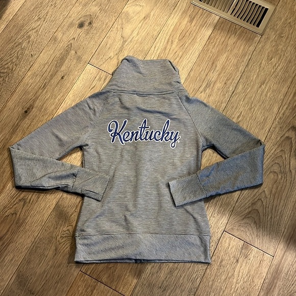 COLOSSEUM | striped full zip university of Kentucky cowl neck sweatshirt, size S - Picture 3 of 3